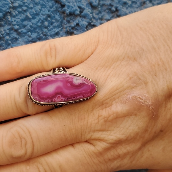 New Solar Quartz Agate 925 Silver Ring. - Picture 8 of 15